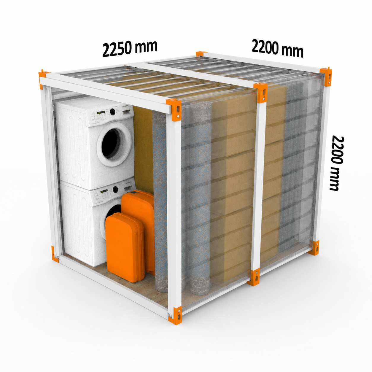 2m verhuurbox 9m3 / 4m2 - Afbeelding 2