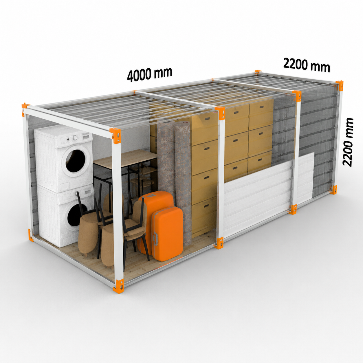 4m verhuurbox 16m3 / 8m2 - Afbeelding 2